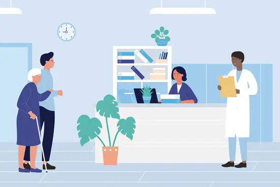 Consultório de clínica com equipamentos e mesa de atendimento, cliente da contabilidade para clínicas médicas em Goiânia