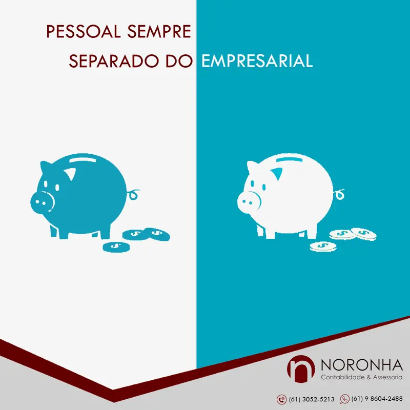 Duas carteiras separadas sobre a mesa ilustrando o princípio da entidade na contabilidade
